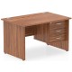 Rayleigh Panel End Straight Desk with Fixed Pedestal